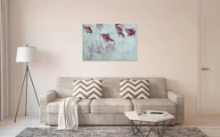 Leinwandbild Fische, helltürkis, 90x60 cm DD120405