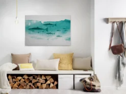 Leinwandbild Fische, türkis, 90x60 cm DD120440