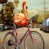 Leinwandbild Flamingo, orange, 50x70 cm DD123128