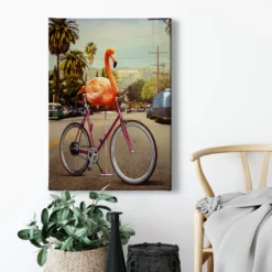 Leinwandbild Flamingo, orange, 50x70 cm DD123128
