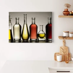 Leinwandbild Flaschen, gelb, 70x50 cm DD123049