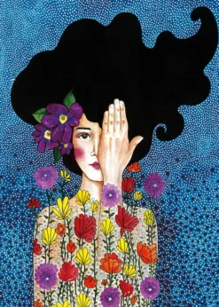 Leinwandbild Frau, blau, 50x70 cm DD123180
