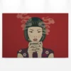Leinwandbild Frauenportrait, rot, 90x60 cm DD120464