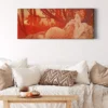Leinwandbild Frau, orange, 100x40 cm DD123240
