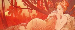 Leinwandbild Frau, orange, 100x40 cm DD123240