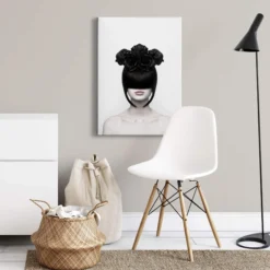Leinwandbild Frau, schwarz, 50x70 cm DD123139