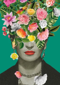 Leinwandbild Frau, türkis, 50x70 cm DD123182