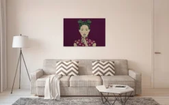 Leinwandbild Frau, weinrot, 90x60 cm DD120463
