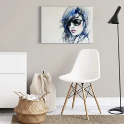 Leinwandbild Frau, weiß, 70x50 cm DD123090
