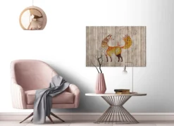 Leinwandbild Fuchs, braun, 90x60 cm DD120480