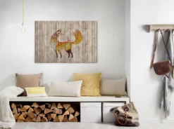 Leinwandbild Fuchs, braun, 90x60 cm DD120480