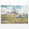 Leinwandbild Gebirgslandschaft, blau, 90x60 cm DD120454