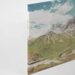 Leinwandbild Gebirgslandschaft, blau, 90x60 cm DD120454