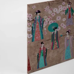 Leinwandbild Geishas, braun, 90x60 cm DD120403