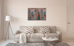 Leinwandbild Geishas, braun, 90x60 cm DD120403