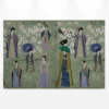 Leinwandbild Geishas, grün, 90x60 cm DD120402