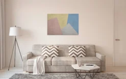 Leinwandbild Geometrie, blau, 90x60 cm DD120511
