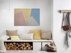 Leinwandbild Geometrie, blau, 90x60 cm DD120511
