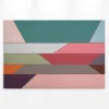 Leinwandbild Geometrie, blaugrün, 90x60 cm DD120504