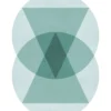 Leinwandbild Geometrie, türkis, 50x70 cm DD123163