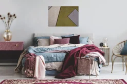 Leinwandbild Geometrische Formen, olivgrün, 90x60 cm DD120433