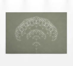 Leinwandbild Geometrische Muster, olivgrün, 90x60 cm DD120407