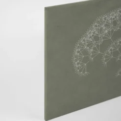 Leinwandbild Geometrische Muster, olivgrün, 90x60 cm DD120407