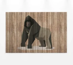 Leinwandbild Gorilla, braun, 90x60 cm DD120428