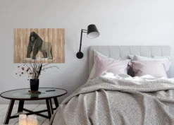 Leinwandbild Gorilla, braun, 90x60 cm DD120428