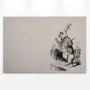 Leinwandbild Hase, schwarz, 90x60 cm DD120378