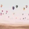 Leinwandbild Heißluftballons, rosa, 70x50 cm DD123031