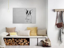 Leinwandbild Hund, weiß, 90x60 cm DD120474