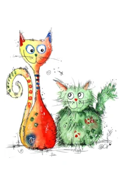 Leinwandbild Katze, rot, 50x70 cm DD123194