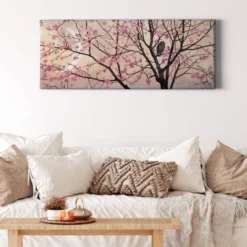 Leinwandbild Kirschblüten, rosa, 100x40 cm DD123239