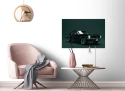 Leinwandbild Klassisches Auto, schwarz, 90x60 cm DD120412