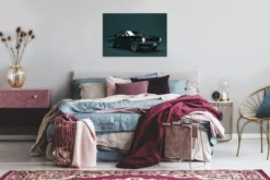 Leinwandbild Klassisches Auto, schwarz, 90x60 cm DD120412