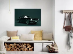 Leinwandbild Klassisches Auto, schwarz, 90x60 cm DD120412
