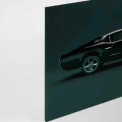 Leinwandbild Klassisches Auto, schwarz, 90x60 cm DD120411