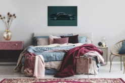 Leinwandbild Klassisches Auto, schwarz, 90x60 cm DD120411