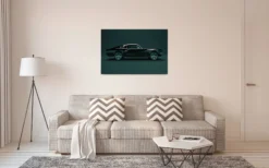 Leinwandbild Klassisches Auto, schwarz, 90x60 cm DD120411