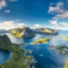 Leinwandbild Landschaft, blau, 100x40 cm DD123207