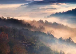 Leinwandbild Landschaft, blau, 70x50 cm DD123025