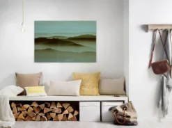 Leinwandbild Landschaft, grün, 90x60 cm DD120452