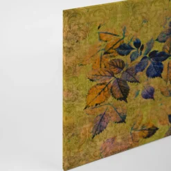 Leinwandbild Laubblätter, goldgelb, 90x60 cm DD120481