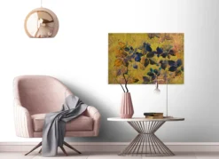 Leinwandbild Laubblätter, goldgelb, 90x60 cm DD120481