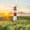 Leinwandbild Leuchtturm, orange, 100x40 cm DD123211