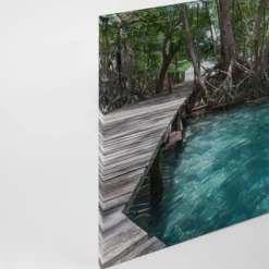 Leinwandbild Lichtdurchflutetes Wasser, türkis, 90x60 cm DD120311