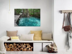 Leinwandbild Lichtdurchflutetes Wasser, türkis, 90x60 cm DD120311