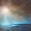Leinwandbild Lichtstrahl, blau, 70x50 cm DD123075