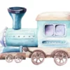 Leinwandbild Lokomotive, blau, 70x50 cm DD123106